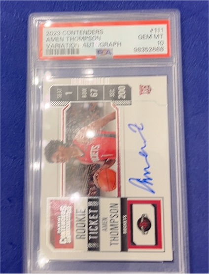 2023 Panini Contenders #111 Amen Thompson Variation Autograph — front