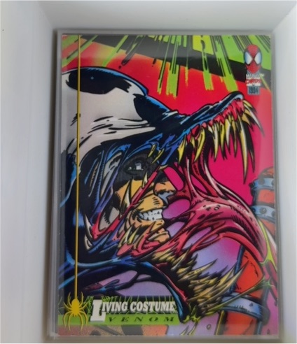 1994 Fleer Marvel The Amazing Spider-Man Living Costume Venom #13 — front