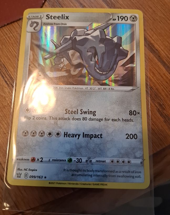 2021 Pokémon Sword & Shield Battle Styles #099 Steelix — front