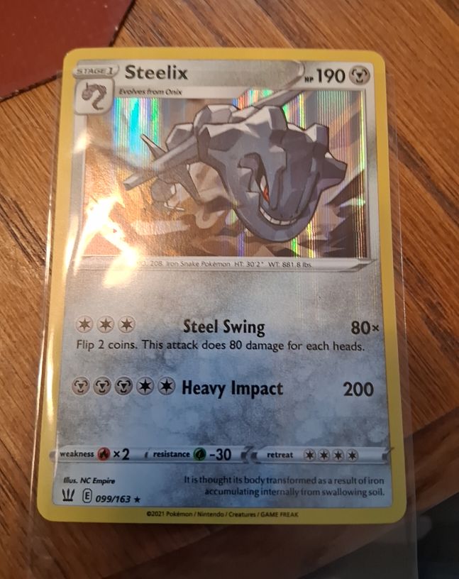 2021 Pokémon Sword & Shield Battle Styles #099 Steelix — front
