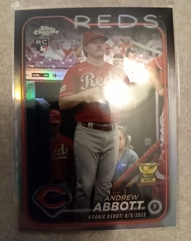 2024 Topps Chrome Update #USC34 Andrew Abbott Rookie Debut — front