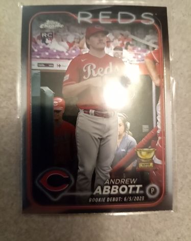 2024 Topps Chrome Update #USC34 Andrew Abbott Rookie Debut — front