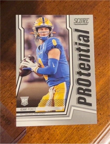 2022 Panini Score #P-KP Kenny Pickett PROtential Rookie Card — front