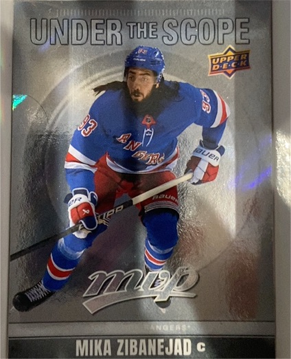 2024-25 Upper Deck MVP Under the Scope #US-11 Mika Zibanejad — front