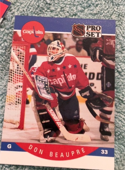 1990-91 Pro Set #307 Don Beaupre Washington Capitals — front