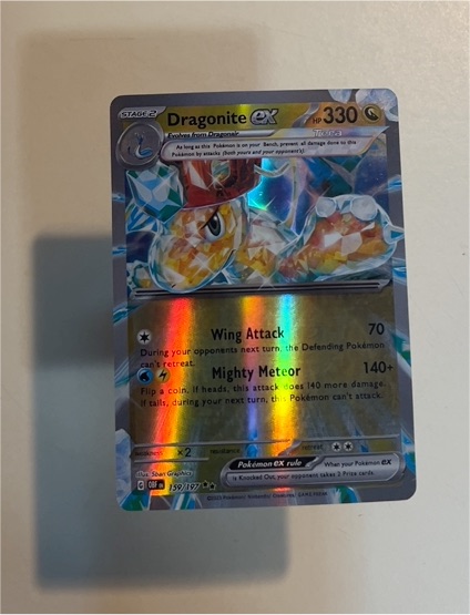2023 Pokemon Sv03 Obsidian Flames #159 Dragonite ex — front