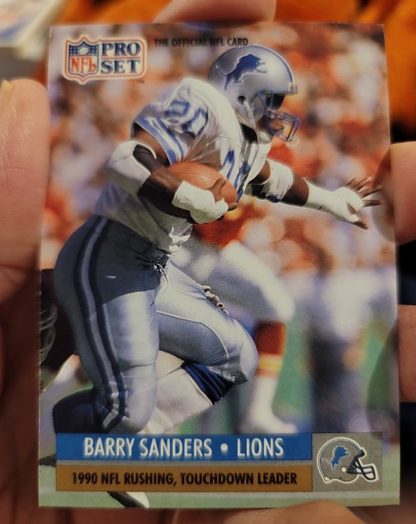 1991 Pro Set #10 Barry Sanders Detroit Lions — front