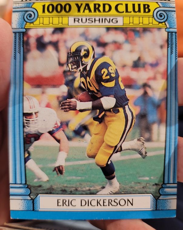 1987 Topps #1 Eric Dickerson 1000 Yard Club — front