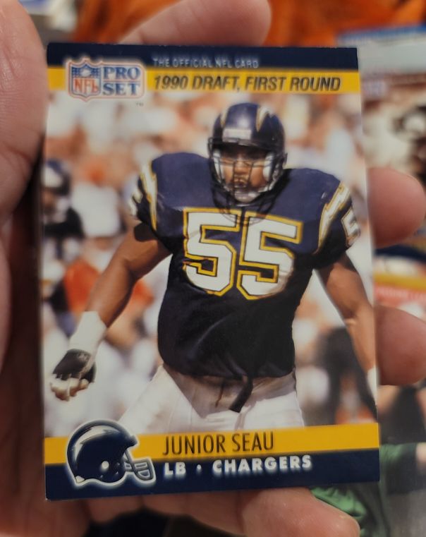 1990 Pro Set #673 Junior Seau Rookie Card — front