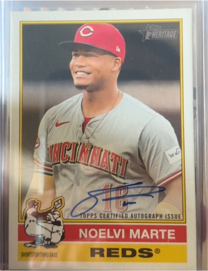 2025 Topps Heritage Real One Autographs #ROANM Noelvi Marte — front