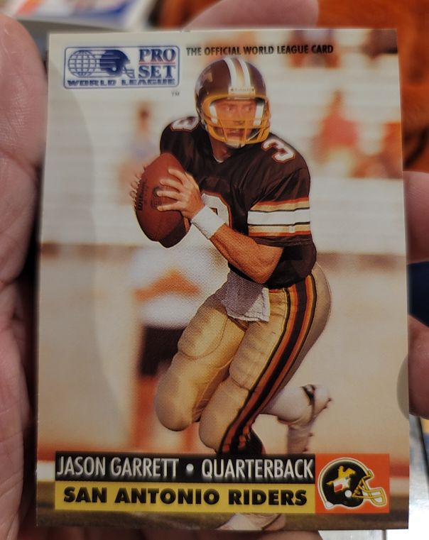 1991 Pro Set WLAF #31 Jason Garrett — front