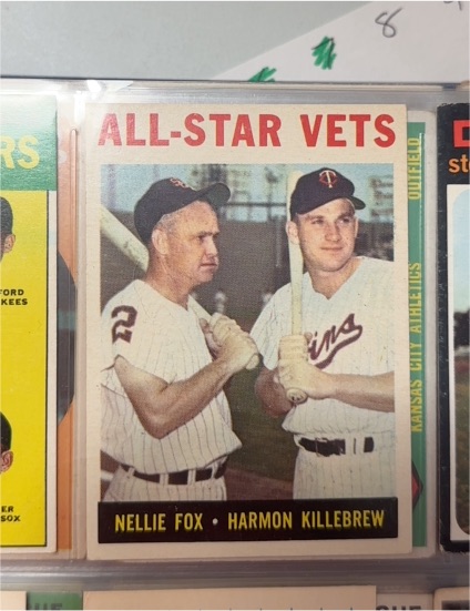 1964 Topps #81 All-Star Vets Nellie Fox Harmon Killebrew — front