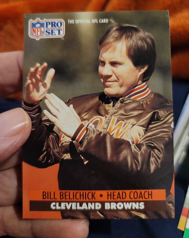 1991 Pro Set #126 Bill Belichick — front