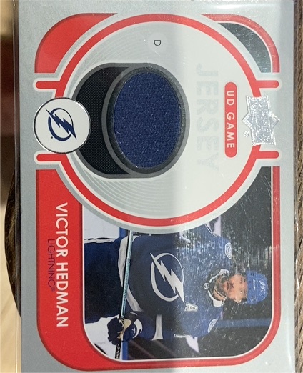 2021-22 Upper Deck UD Game Jersey #GJ-VH Victor Hedman — front