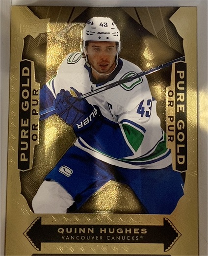 2024-25 Upper Deck Tim Hortons Pure Gold #PG-1 Quinn Hughes — front