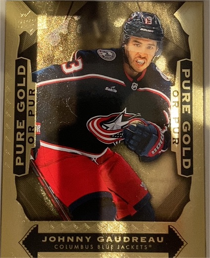 2024-25 Upper Deck Tim Hortons Pure Gold #PG-8 Johnny Gaudreau — front