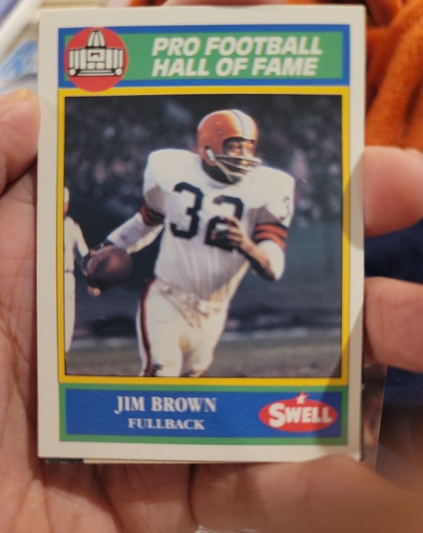 1990 Swell Pro Football Hall of Fame #47 Jim Brown — front