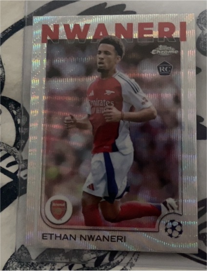 2024-25 Topps Chrome UEFA Club Competitions #158 Ethan Nwaneri — front