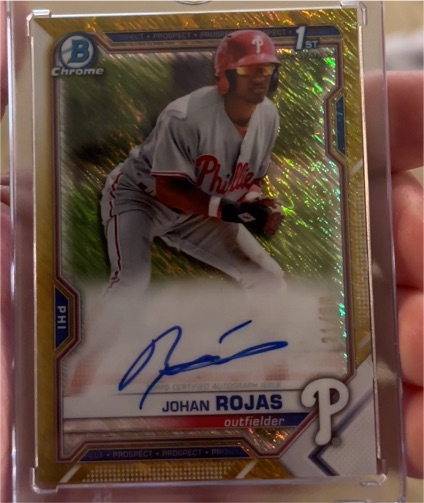2021 Bowman Chrome #CPA-JR Johan Rojas — front