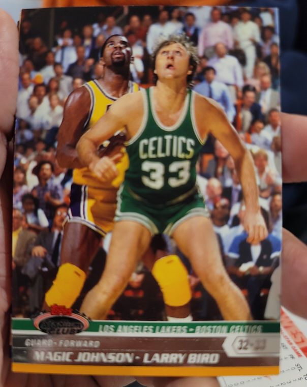 2007-08 Topps Stadium Club #PP3 Magic Johnson / Larry Bird — front