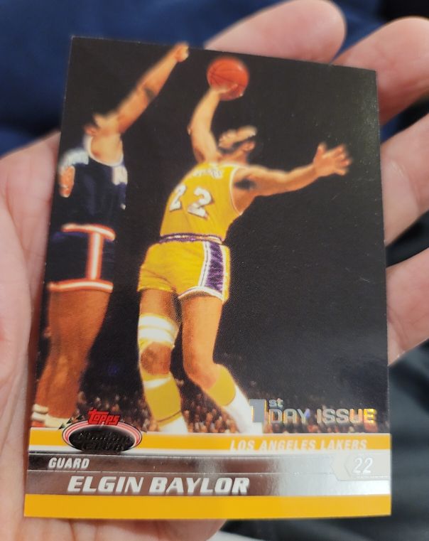 2007-08 Topps Stadium Club 1st Day Issue #95 Elgin Baylor — front