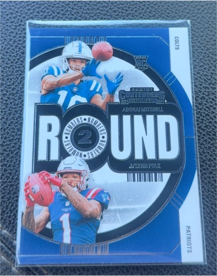 2024 Panini Contenders Round Numbers #10 Adonai Mitchell JaLynn Polk — front