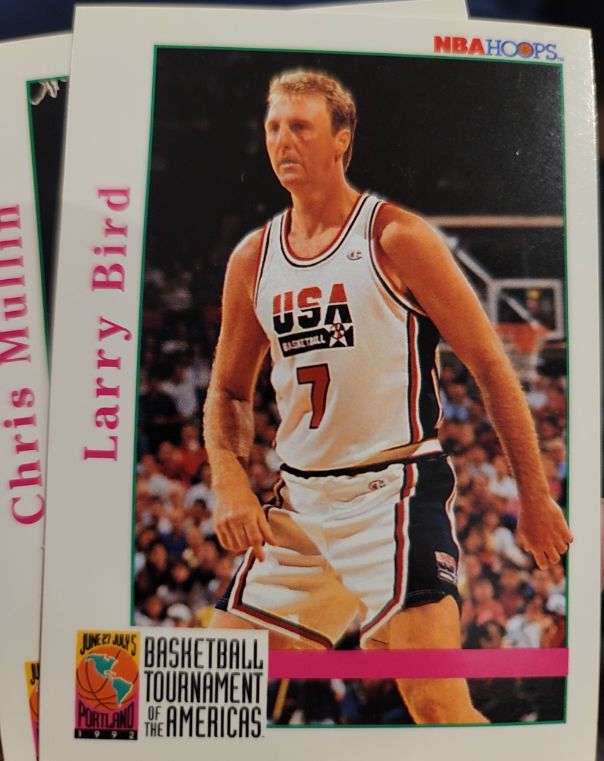 1992 NBA Hoops #337 Larry Bird USA Basketball — front