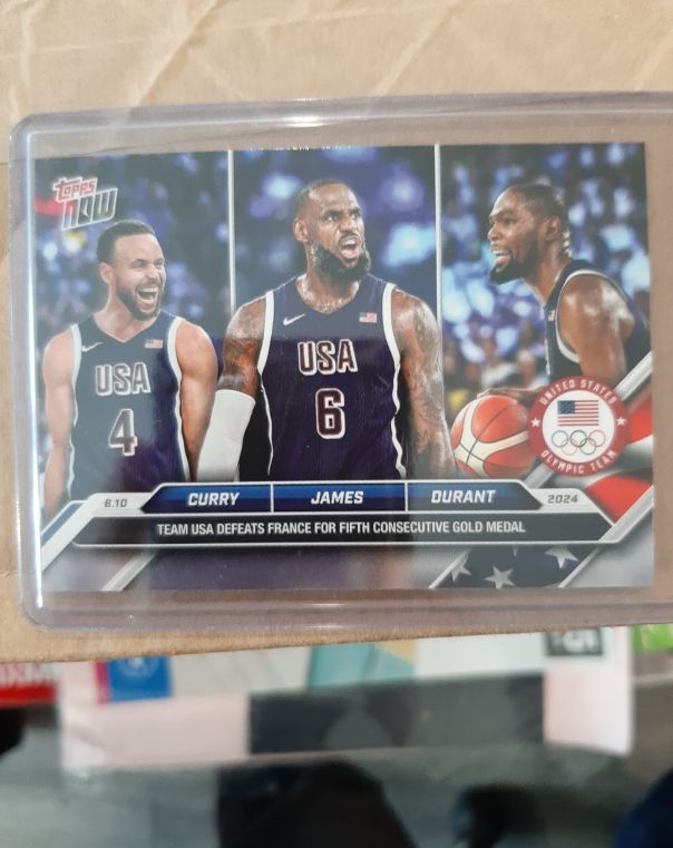 2024 Topps Now Olympics #26 Curry LeBron James Durant — front
