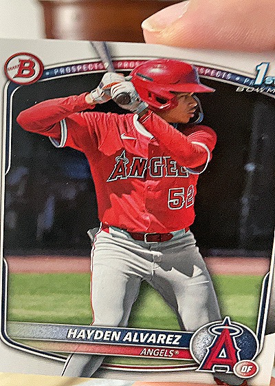 2025 Bowman #BP-12 Hayden Alvarez — front