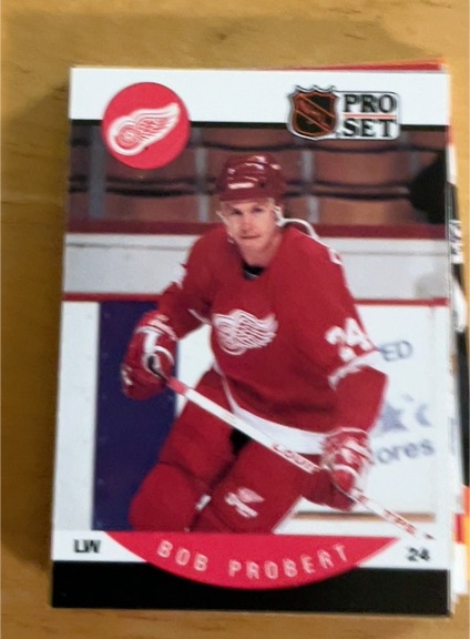1990-91 Pro Set #76 Bob Probert Detroit Red Wings — front