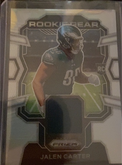 2023 Panini Prizm Rookie Gear #RG-JC Jalen Carter — front