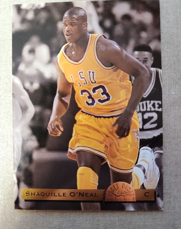 1993 Classic Draft Picks #SB20 Shaquille O'Neal Special Bonus LSU Tigers — front