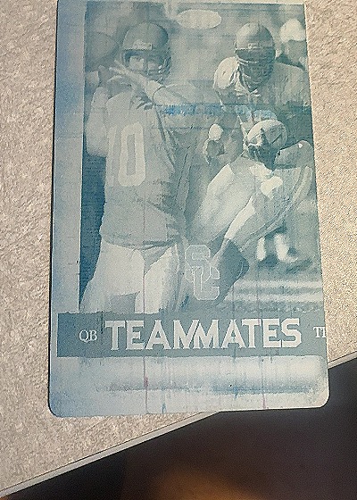 2008 SAGE HIT #61 John David Booty & DeSean Jackson Teammates Printing Plate Cyan — front