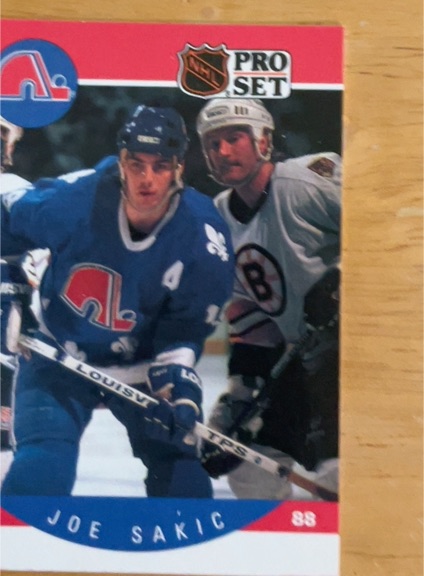 1990-91 Pro Set #257 Joe Sakic Quebec Nordiques — front