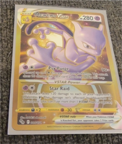 2022 Pokémon TCG Pokemon GO Mewtwo VSTAR #086/078 — front