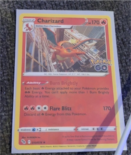 2022 Pokémon TCG Pokemon Go #010 Charizard — front