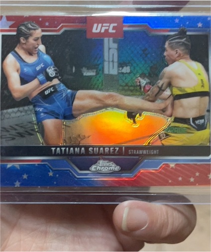 2025 Topps Chrome UFC #72 Tatiana Suarez — front