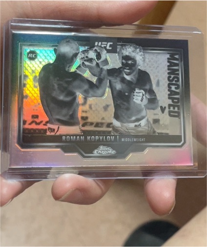 2025 Topps Chrome UFC Roman Kopylov Negative Refractor Rookie Card — front