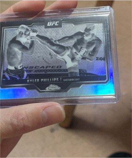 2025 Topps Chrome UFC #101 Kyler Phillips Negative Refractor — front