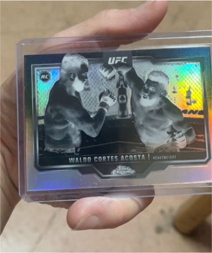 2025 Topps Chrome UFC #19 Waldo Cortes Acosta Negative Refractor Rookie — front