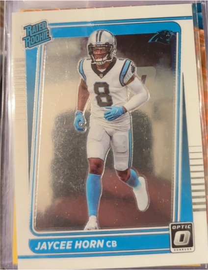 2021 Donruss Optic #243 Jaycee Horn Rated Rookie Carolina Panthers — front