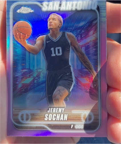 2024-25 Topps Chrome #181 Jeremy Sochan — front