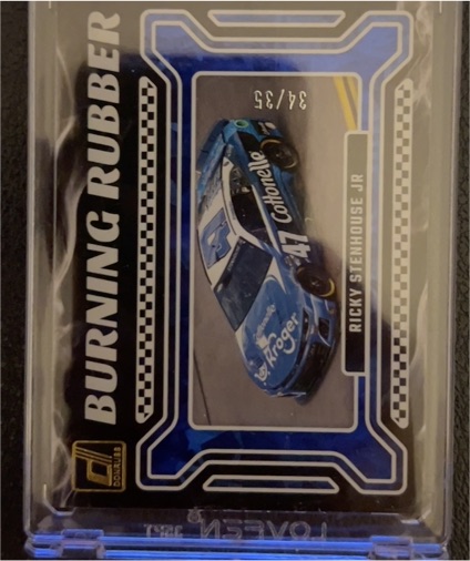 2024 Donruss #12 Ricky Stenhouse Jr Burning Rubber Blue Xplosion — front