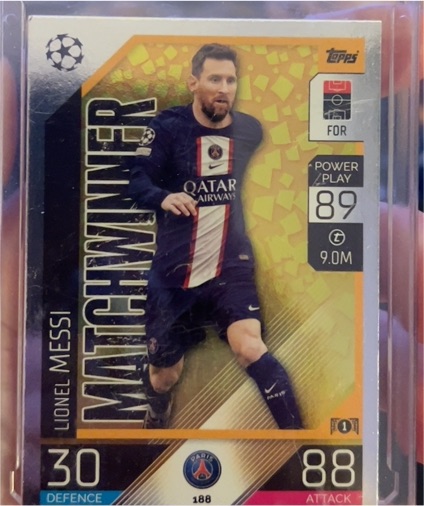 2022-23 Topps Match Attax #188 Lionel Messi Match Winner PSG — front