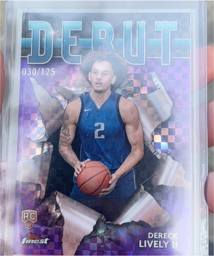 2023-24 Topps Finest Debut #D-9 Dereck Lively II — front