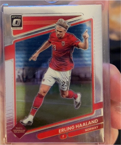 2021-22 Donruss Optic #100 Erling Haaland — front