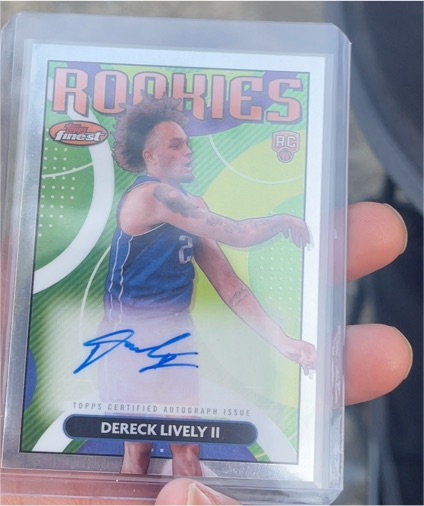 2023-24 Topps Finest #RFA-DLII Dereck Lively II Rookie Finest Autographs — front