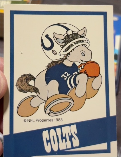 1983 Avon NFL Properties Huddles #NNO Indianapolis Colts Team Card — front