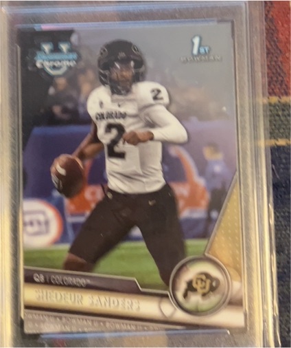 2023 Bowman University Chrome #16 Shedeur Sanders — front