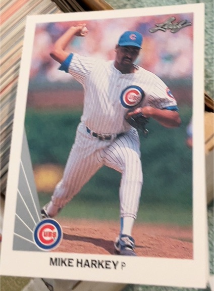 1990 Leaf #6 Mike Harkey — front
